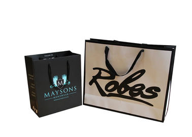 Fashionable Paper Shopping Bags Matt / Glossy Lamination Surface Handling supplier