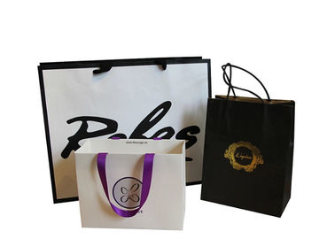 Fashionable Paper Shopping Bags Matt / Glossy Lamination Surface Handling supplier