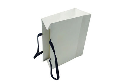Personalized Logo Paper Shopping Bags High Durability With Rope Handles supplier
