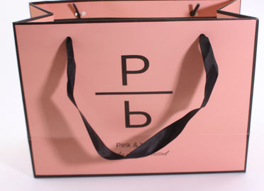 Accurate Printing Pink Paper Carrier Bags , Fancy Boutique Shopping Bags supplier