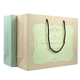 Lovely Custom Printed Paper Bags High Bearing Capacity With Cotton Handle supplier