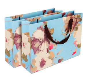 Delicate Design Custom Printed Paper Bags / Paper Merchandise Bags OEM / ODM Available supplier