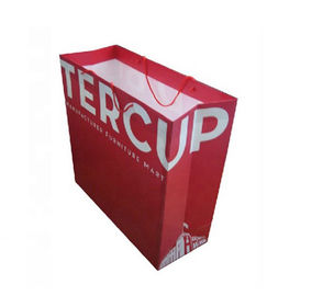 Eco - Friendly Printed Kraft Paper Bags Glossy / Matte Lamination Surface Finishing supplier