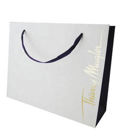 Business Printed Kraft Paper Bags With Gold Hot Stamping Surface Finish supplier