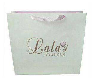 Business Printed Kraft Paper Bags With Gold Hot Stamping Surface Finish supplier