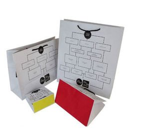 White Printed Kraft Paper Bags Customzied Thickness For Company Promotion supplier