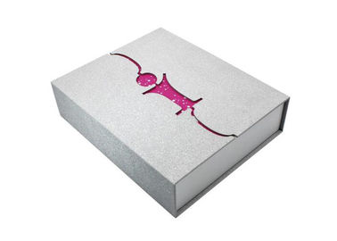 Classy Style Custom Printed Gift Boxes Silver Color Size 22 * 30 * 7CM supplier