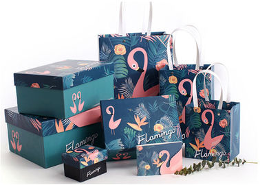 Cartoon Flamingo Custom Printed Gift Boxes For Family / Advertising Promotion supplier