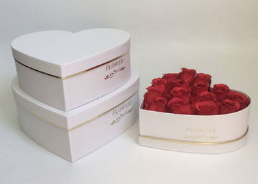 Large Capacity Custom Printed Packaging Boxes , Waterproof Heart Shaped Flower Box supplier
