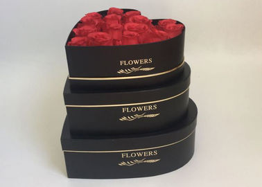 Large Capacity Custom Printed Packaging Boxes , Waterproof Heart Shaped Flower Box supplier