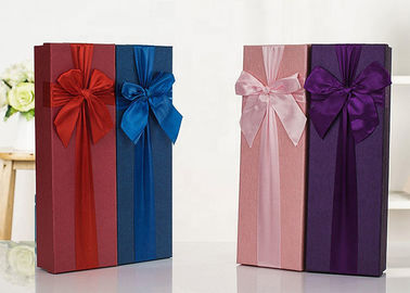 Customized Color Paper Gift Packaging Box Size 34 * 11 * 5cm For Flower supplier