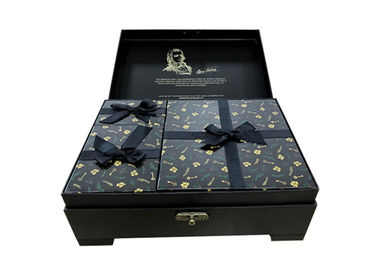 Cosmetic Luxury Gift Packaging Boxes Book Type Customized Logo With Hand Buckle supplier