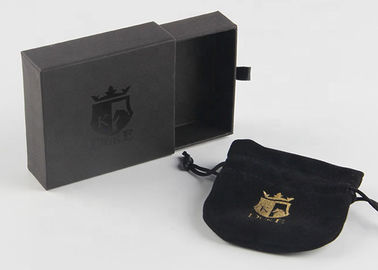Black Color Luxury Gift Packaging Boxes Reusable Cutsomized Logo For Bracelet supplier