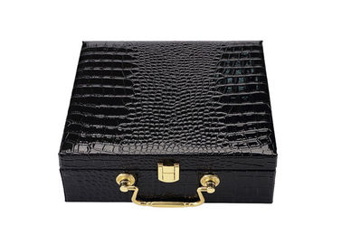 PU Leather Luxury Gift Packaging Boxes Cutsomzied Shape With Portable Handle supplier