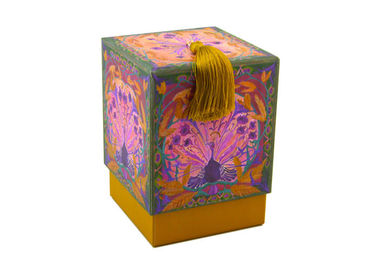Tassel Exquisite Luxury Candle Boxes , Candle Gift Box Handmade Non Toxic supplier