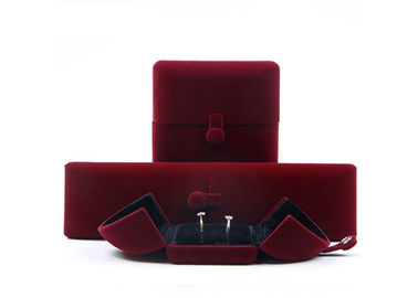 Flannel Fabric Luxury Jewellery Gift Boxes With Unique Double Opening Method supplier