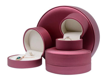 Customized Size Jewelry Gift Boxes , Round Jewelry Box Vairous Color Available supplier