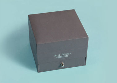 2 Layerd Luxury Gift Packaging Boxes Grey Color Stylish Paperboard Material supplier