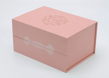 Handmade Beautiful Pink Gift Box , Magnetic Paper Box Simple Recyclable supplier