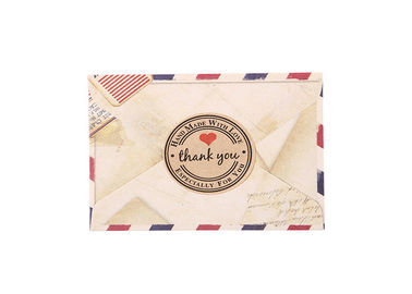 Thickness 2mm Brown Paper Sticky Labels Diameter 1.18 Inches For Wedding / Anniversary supplier