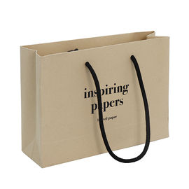Biodegradable Custom Printed Paper Shopping Bags Durable Kraft Paper Material supplier