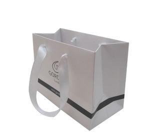Recyclable Custom Small Paper Bags , White Merchandise Bags Any Size Available supplier