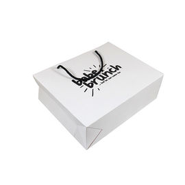 White Color Custom Printed Paper Bags For Cosmetics / Perfume / Garments supplier