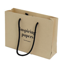 Biodegradable Custom Printed Paper Shopping Bags Durable Kraft Paper Material supplier
