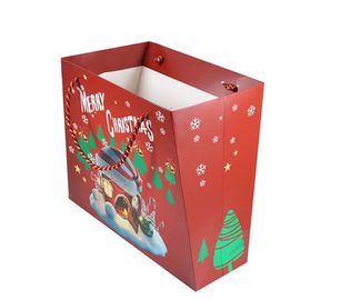 Customized Size Personalised Printed Gift Bags Coated Paper Material For Christmas supplier