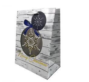 Glossy Surface Custom Printed Paper Bags High Bearing Capacity For Business supplier