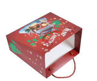 Customized Size Personalised Printed Gift Bags Coated Paper Material For Christmas supplier
