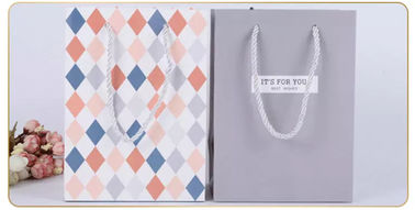 Twisted Handle Custom Printed Paper Bags Non - Toxic For Packaging / Shopping supplier