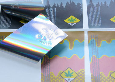 Laser Hologram Personalised Self Adhesive Labels With Special Metllic Texture supplier