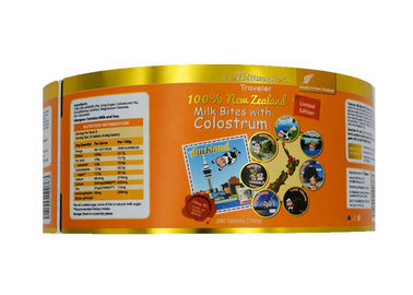 Soft Custom Gold Foil Stickers , Personalised Adhesive Stickers Not Falling / Rebound supplier