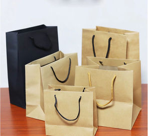 High Durability Custom Printed Kraft Paper Bags Eco Friendly High Tear Resistance supplier