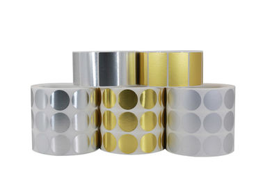 Heat Resistant Custom Adhesive Labels Gold / Silver Foil Material Any Shape Available supplier