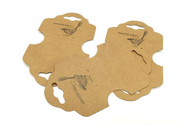 Folded Personalized Hang Tags , Custom Printed Swing Tags For Earring supplier