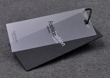 Recyled Black Custom Printed Hang Tags Size 4.8 × 10cm With Frosted PVC Tag supplier