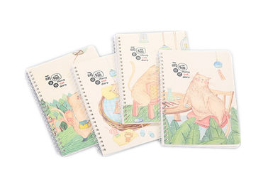 Cute Cover Custom Printed Notebooks Double Coil Binding Round Corner Design supplier