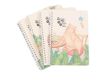 Cute Cover Custom Printed Notebooks Double Coil Binding Round Corner Design supplier