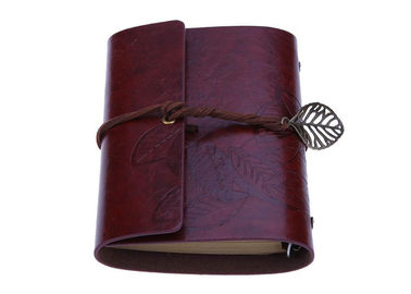 Customized Color Personalised Logo Notebook , Spiral Leather Bound Travel Journal supplier