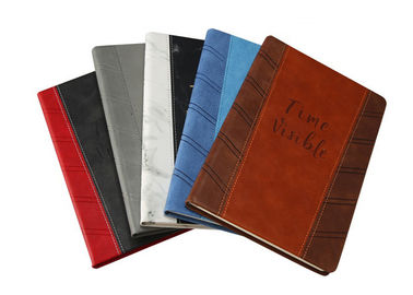 PU Leather Custom Printed Notebooks 120 Sheets Wood - Free Paper Inner Pages supplier