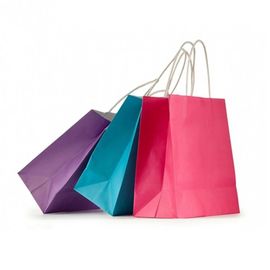 Biodegradable Printed Kraft Paper Bags Plastic / Water Resistant Coatings Available supplier