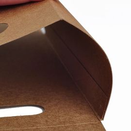 Die Cut Personalized Brown Paper Bags High Tear Resistance Windowed Handle supplier