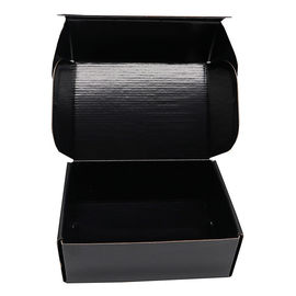 Recycled Matte Corrugated Shipping Boxes , Black Corrugated Boxes Cutsomized Size supplier