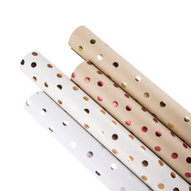 Anti Scratch Dots Wrapping Paper Recyclable Wood Pulp Paper For Flower / Gift Package supplier