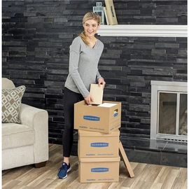 Classic Moving Boxes Tape Free Assembly Easy Carry Handles Paper Box supplier