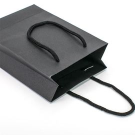Personalized Printed Cardboard Bags With Handles , Black Paper Carrier Bags supplier