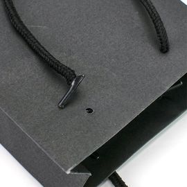 Personalized Printed Cardboard Bags With Handles , Black Paper Carrier Bags supplier