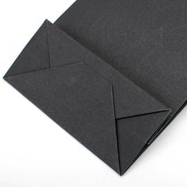 Personalized Printed Cardboard Bags With Handles , Black Paper Carrier Bags supplier